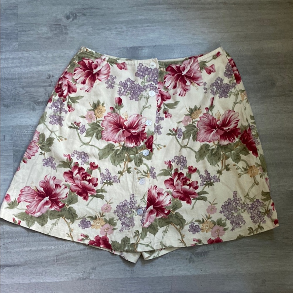 Vintage Marisa Christina Cream Floral skort size 6